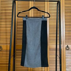 Bebe suede midi skirt